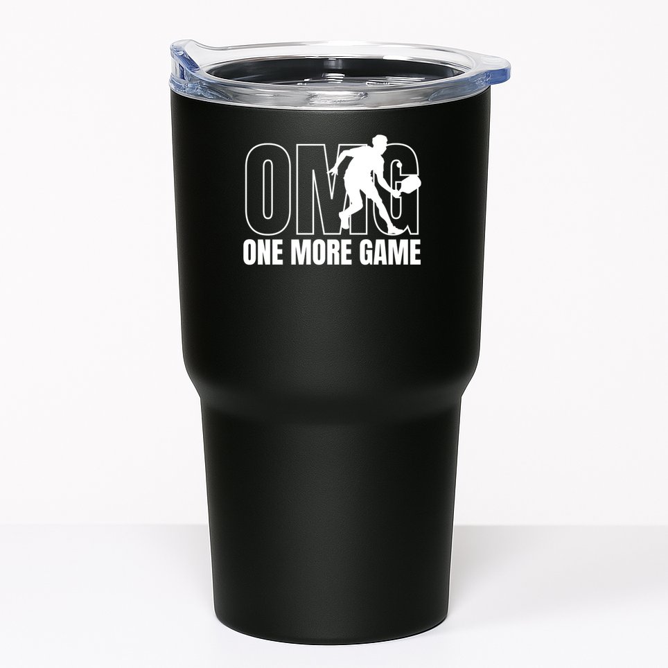 OMG One More Game Funny Pickleball Vintage Tumbler