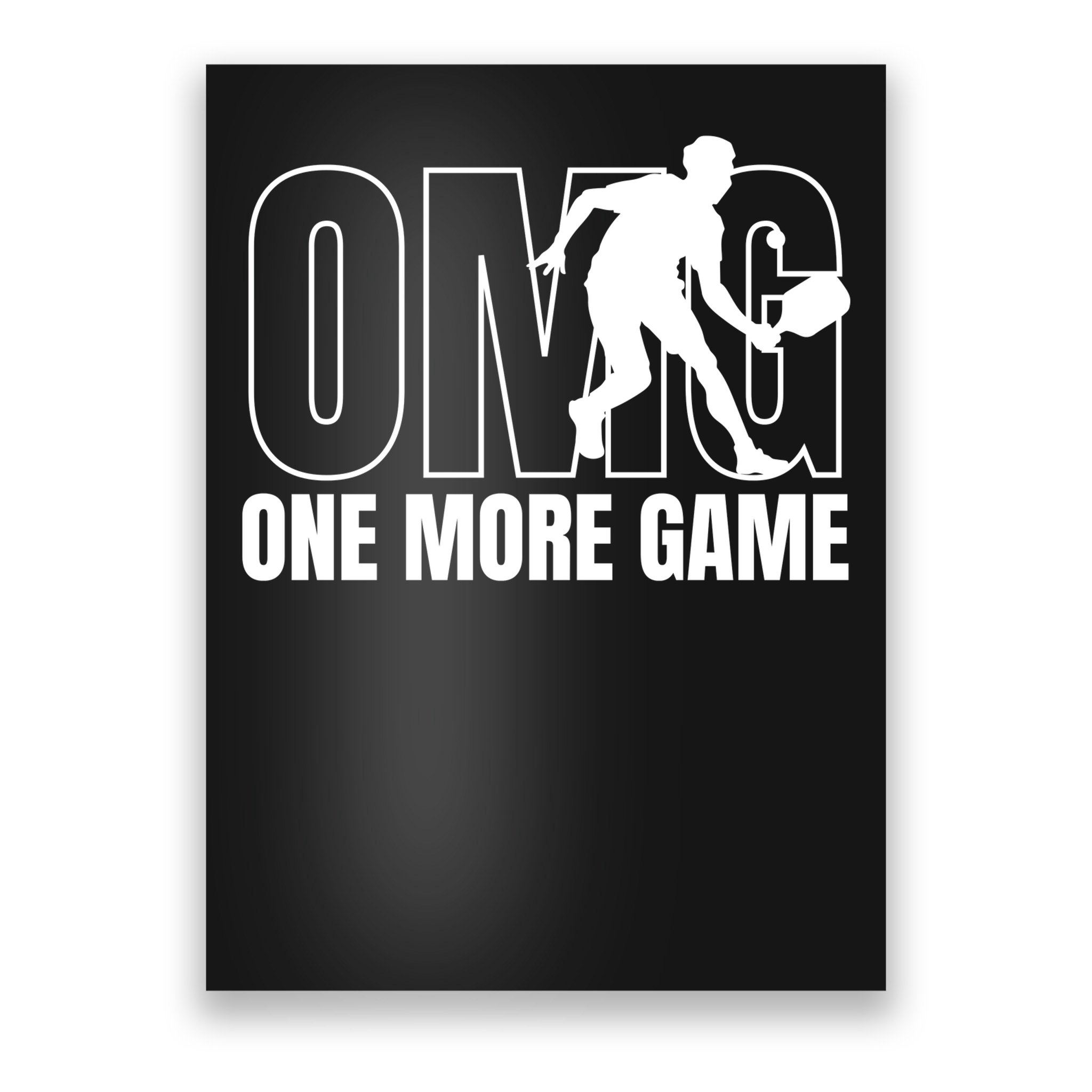 OMG One More Game Funny Pickleball Vintage Poster