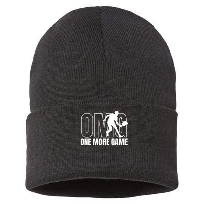 OMG One More Game Funny Pickleball Vintage Sustainable Knit Beanie