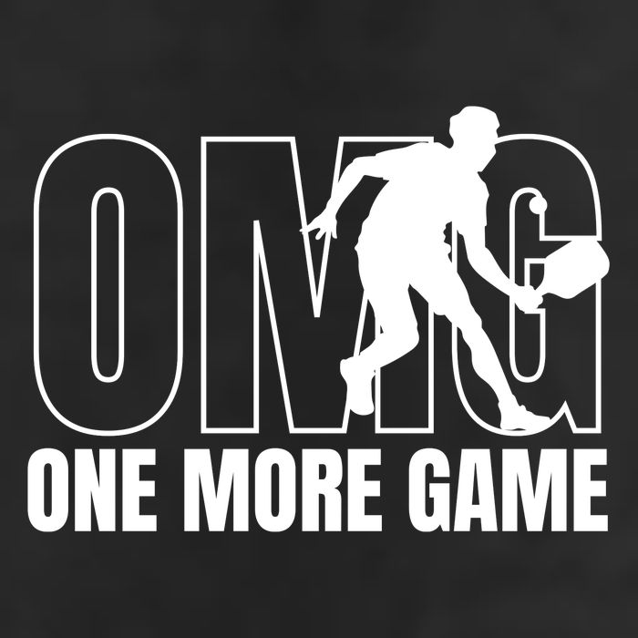 OMG One More Game Funny Pickleball Vintage Golf Towel