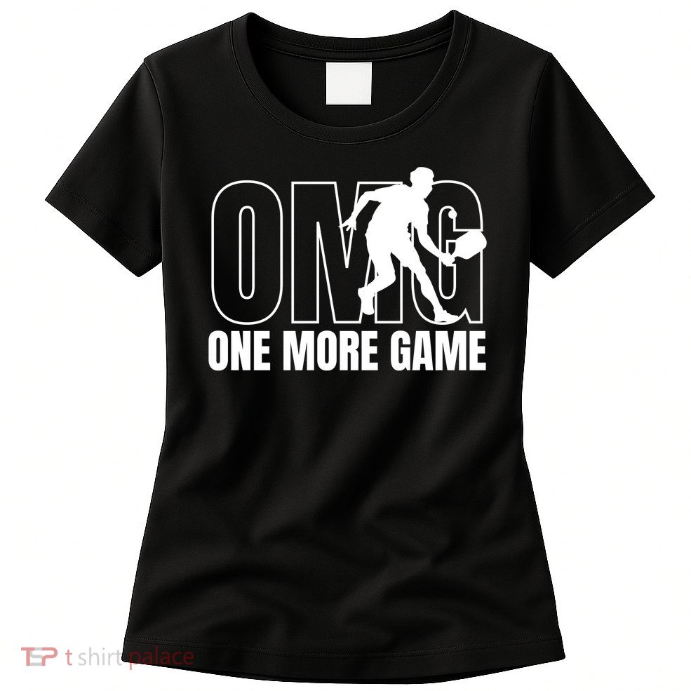 OMG One More Game Funny Pickleball Vintage Womens T-Shirt