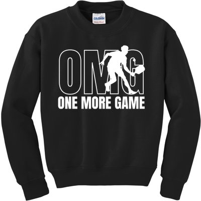 OMG One More Game Funny Pickleball Vintage Kids Sweatshirt