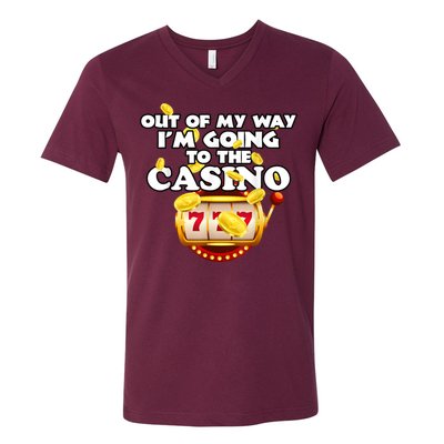 Out Of My Way I'm Going To The Casino Las Vegas Gambling V-Neck T-Shirt