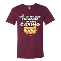 Out Of My Way I'm Going To The Casino Las Vegas Gambling V-Neck T-Shirt