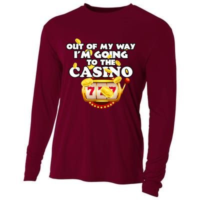 Out Of My Way I'm Going To The Casino Las Vegas Gambling Cooling Performance Long Sleeve Crew