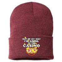 Out Of My Way I'm Going To The Casino Las Vegas Gambling Sustainable Knit Beanie