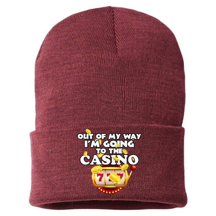 Out Of My Way I'm Going To The Casino Las Vegas Gambling Sustainable Knit Beanie