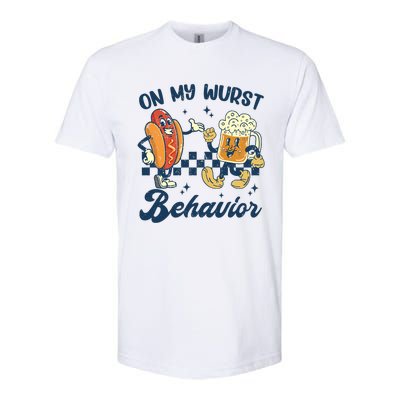 Oktoberfest On My Wurst Behavior Funny German Beer Bratwurst Softstyle CVC T-Shirt