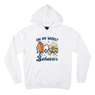 Oktoberfest On My Wurst Behavior Funny German Beer Bratwurst Hoodie