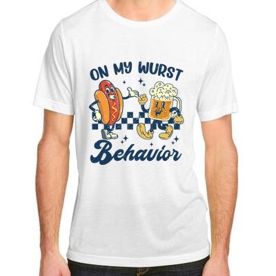 Oktoberfest On My Wurst Behavior Funny German Beer Bratwurst Adult ChromaSoft Performance T-Shirt