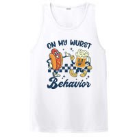 Oktoberfest On My Wurst Behavior Funny German Beer Bratwurst PosiCharge Competitor Tank