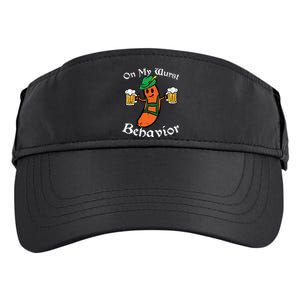 Oktoberfest On My Wurst Behavior Funny German Adult Drive Performance Visor