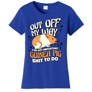 Out Off My Way American Crested Cavy Caviidae Guinea Pigs Gift Women's T-Shirt