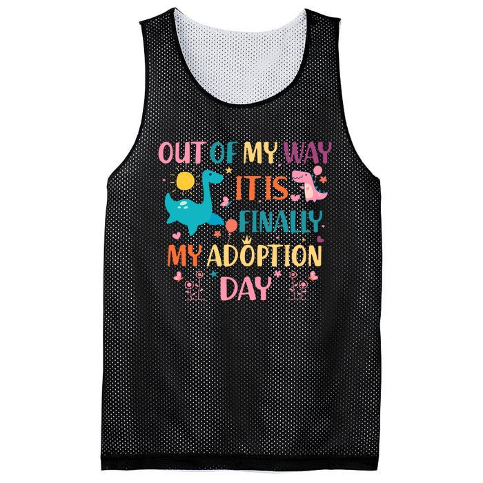 Out Of My Way ItS Finally My Adoption Day Mesh Reversible Basketball Jersey Tank