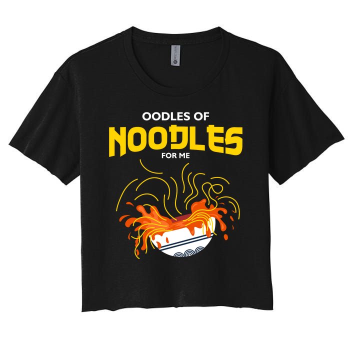 Oodles Of Noodles Women's Crop Top Tee