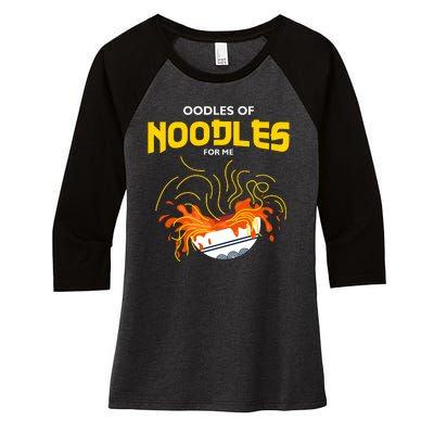 Oodles Of Noodles Women's Tri-Blend 3/4-Sleeve Raglan Shirt