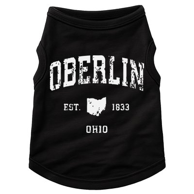 Oberlin Ohio Oh Vintage Athletic Sports Doggie Tank