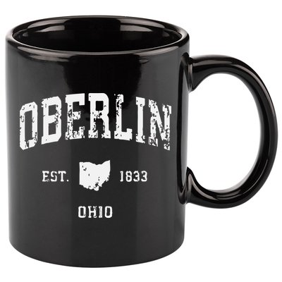 Oberlin Ohio Oh Vintage Athletic Sports 11oz C Handle Ceramic Mug