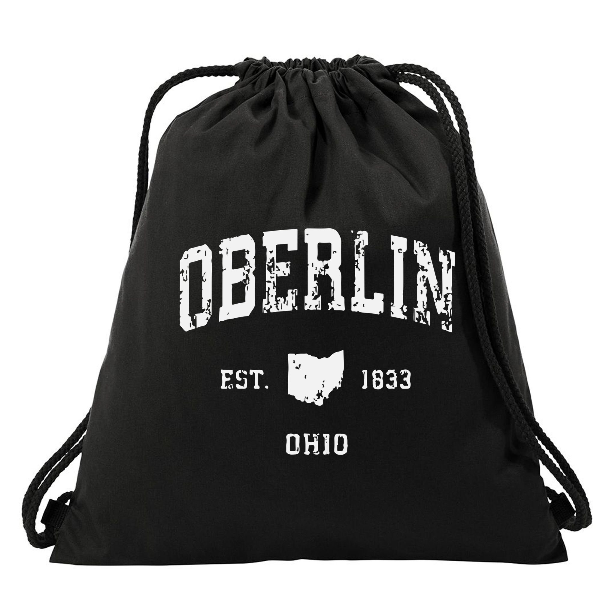 Oberlin Ohio Oh Vintage Athletic Sports Drawstring Bag