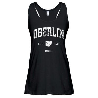 Oberlin Ohio Oh Vintage Athletic Sports Ladies Essential Flowy Tank