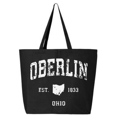 Oberlin Ohio Oh Vintage Athletic Sports 25L Jumbo Tote