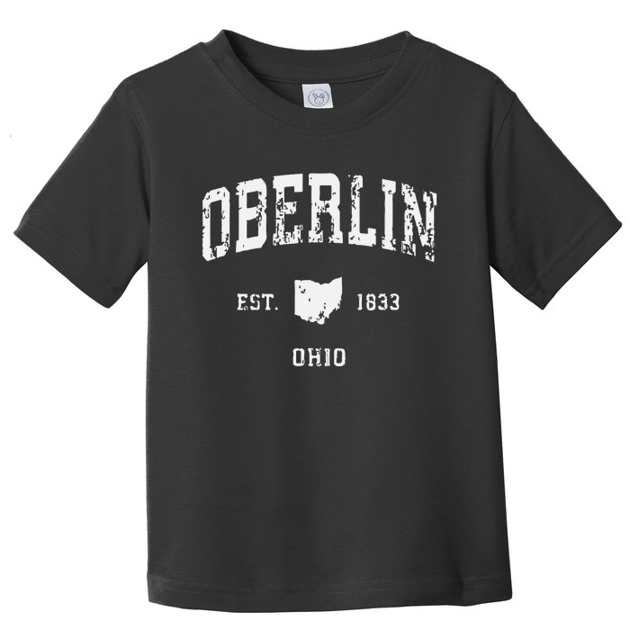 Oberlin Ohio Oh Vintage Athletic Sports Toddler T-Shirt