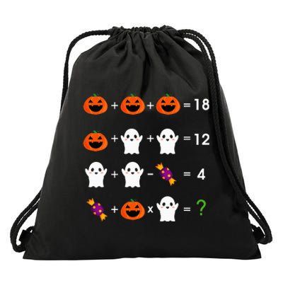 Order Of Operations Halloween Quiz Funny Math Teacher Drawstring Bag