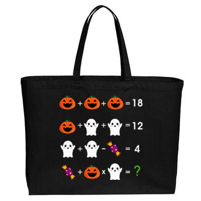 Order Of Operations Halloween Quiz Funny Math Teacher Cotton Canvas Jumbo Tote