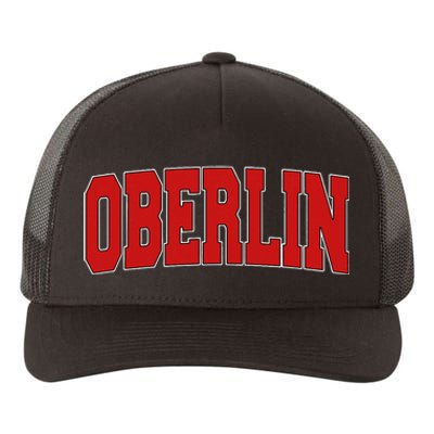 Oberlin Oh Ohio Varsity Style Usa Vintage Sports Yupoong Adult 5-Panel Trucker Hat