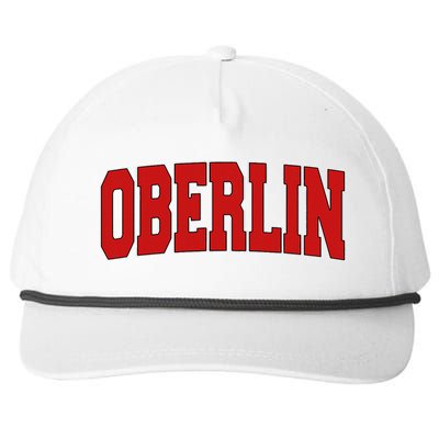 Oberlin Oh Ohio Varsity Style Usa Vintage Sports Snapback Five-Panel Rope Hat