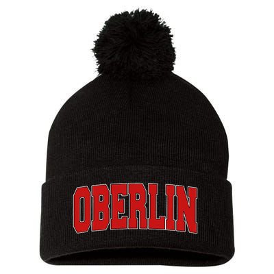 Oberlin Oh Ohio Varsity Style Usa Vintage Sports Pom Pom 12in Knit Beanie