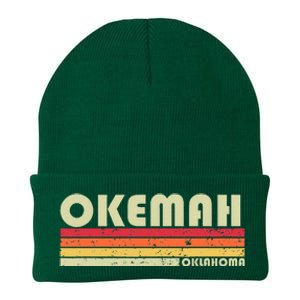 Okemah Ok Oklahoma Funny City Home Roots Knit Cap Winter Beanie