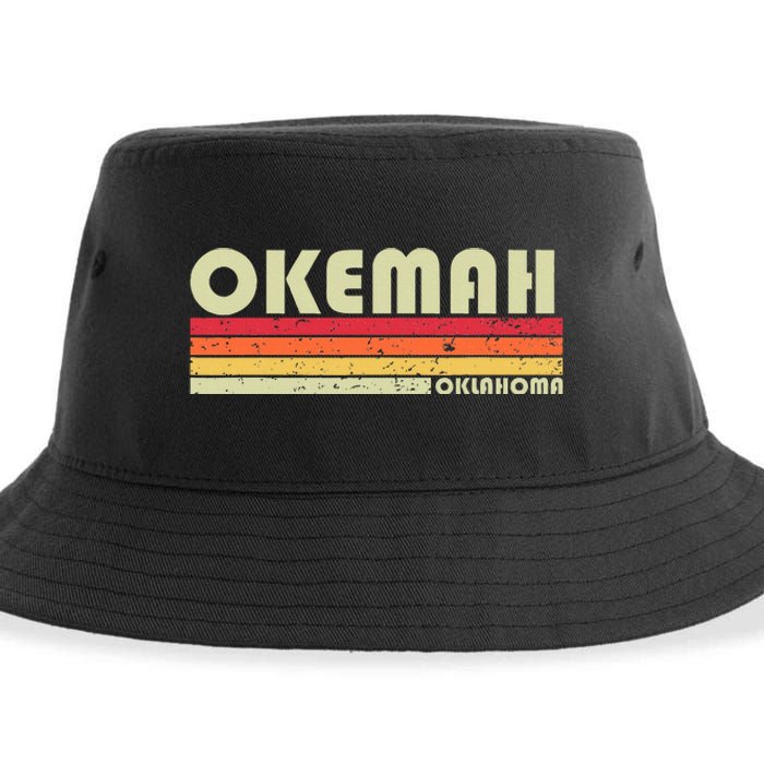 Okemah Ok Oklahoma Funny City Home Roots Sustainable Bucket Hat