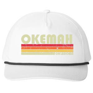 Okemah Ok Oklahoma Funny City Home Roots Snapback Five-Panel Rope Hat