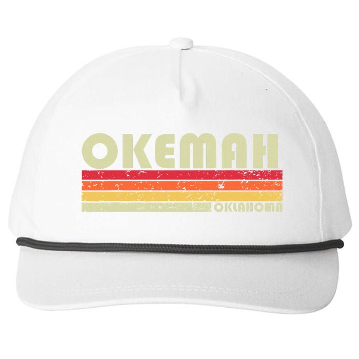 Okemah Ok Oklahoma Funny City Home Roots Snapback Five-Panel Rope Hat