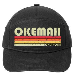 Okemah Ok Oklahoma Funny City Home Roots 7-Panel Snapback Hat