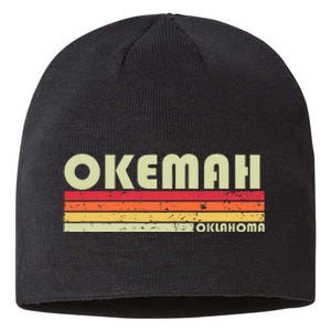 Okemah Ok Oklahoma Funny City Home Roots Sustainable Beanie