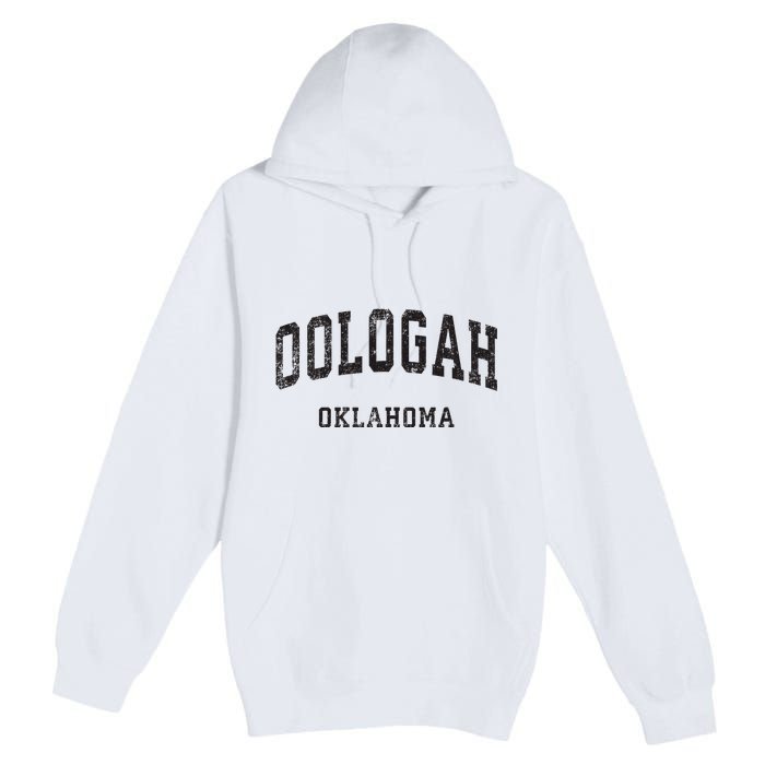 Oologah Oklahoma OK Vintage Athletic Sports Design Premium Pullover Hoodie