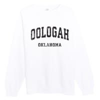 Oologah Oklahoma OK Vintage Athletic Sports Design Premium Crewneck Sweatshirt