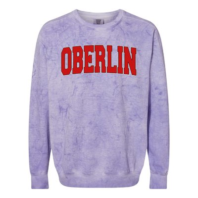 Oberlin Oh Ohio Varsity Style Usa Colorblast Crewneck Sweatshirt