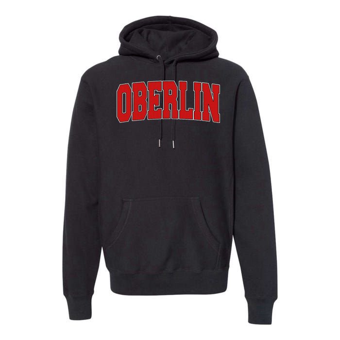 Oberlin Oh Ohio Varsity Style Usa Premium Hoodie