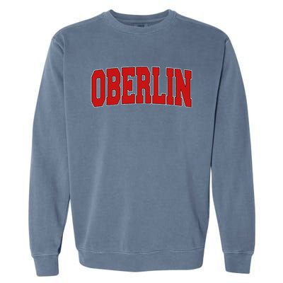 Oberlin Oh Ohio Varsity Style Usa Garment-Dyed Sweatshirt