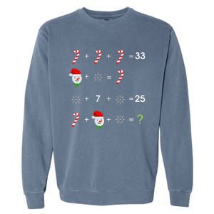 Order Of Operations Quiz Funny Math Teacher Christmas Gift Garment-Dyed Sweatshirt