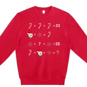 Order Of Operations Quiz Funny Math Teacher Christmas Gift Premium Crewneck Sweatshirt