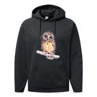 Owl Owl Owl Lover Tee Owl Gift Owl Performance Fleece Hoodie