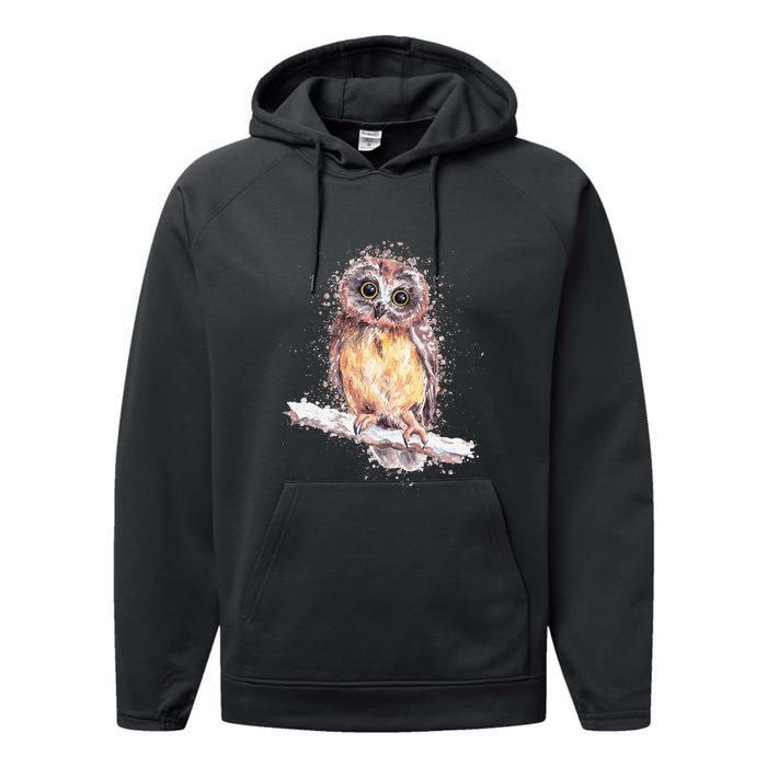 Owl Owl Owl Lover Tee Owl Gift Owl Performance Fleece Hoodie