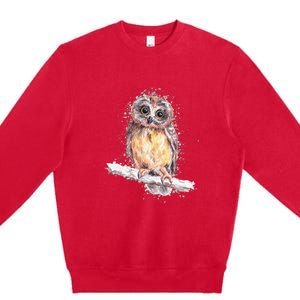 Owl Owl Owl Lover Tee Owl Gift Owl Premium Crewneck Sweatshirt