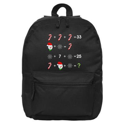 Order of Operations Quiz Funny Math Teacher Christmas Gift 16 in Basic Backpack