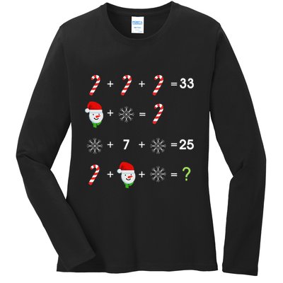 Order of Operations Quiz Funny Math Teacher Christmas Gift Ladies Long Sleeve Shirt