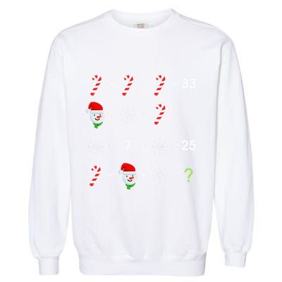 Order of Operations Quiz Funny Math Teacher Christmas Gift Garment-Dyed Sweatshirt